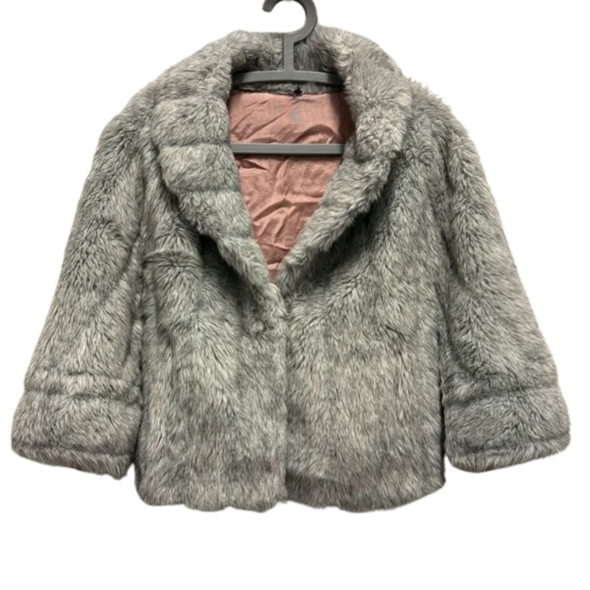 Vintage 60’s 70’s Grey Faux Fur Cape S/M 10 12 Elegant True Retro