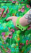 Frog Print Cotton Tea Dress with Pockets by Run and Fly x The Mushroom Babes