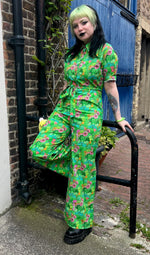 Run and Fly X The Mushroom Babes Frog Print Jumpsuit