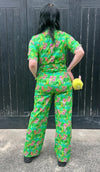 Run and Fly X The Mushroom Babes Frog Print Jumpsuit