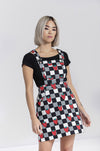 Strawberry Gingham Pinafore by Hell Bunny