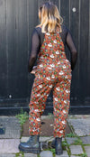 Halloween Frog Print Stretch Twill Cotton Dungarees by Run and Fly