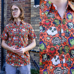 Halloween Frog Print Shirt by Run and Fly