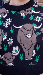 Highland Cow Cropped Tank Top Vest by Run and Fly