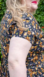 Highland Cow Print Cotton Tea Dress with Pockets by Run and Fly