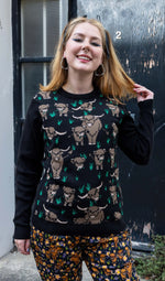 Highland Cow Jumper by Run and Fly