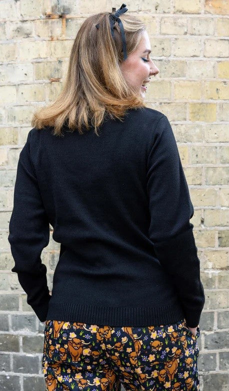 Highland Cow Jumper by Run and Fly