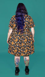 Highland Cow Print Smock Dress with Pockets by Run and Fly