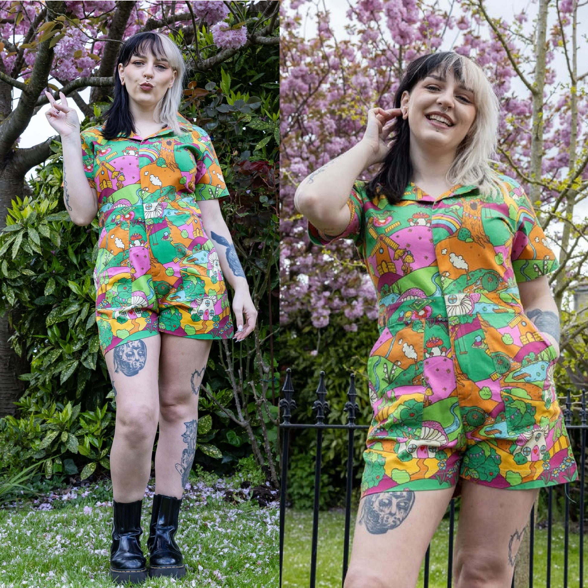 Hills Print Playsuit by Run and Fly