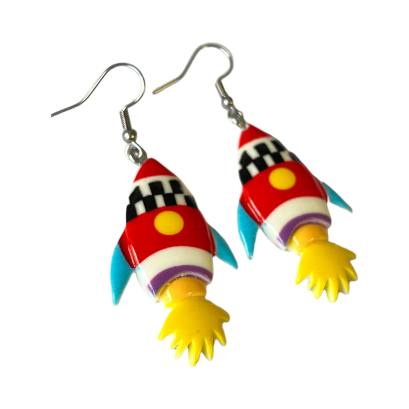 Retro Rocket Earrings