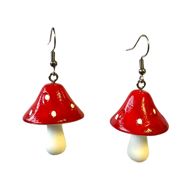 Red Mushroom Earrings