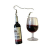 Wine Bottle and Glass Earrings