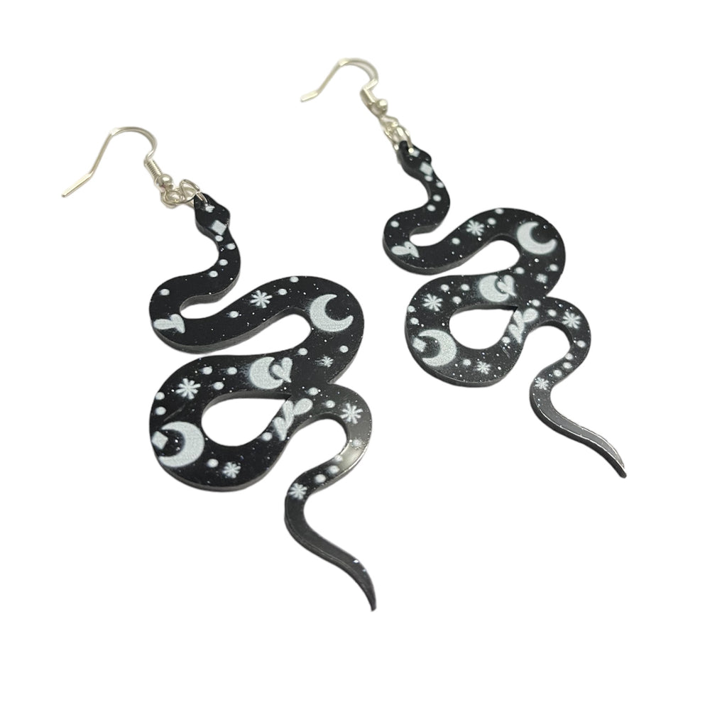 Black Serpent Earrings