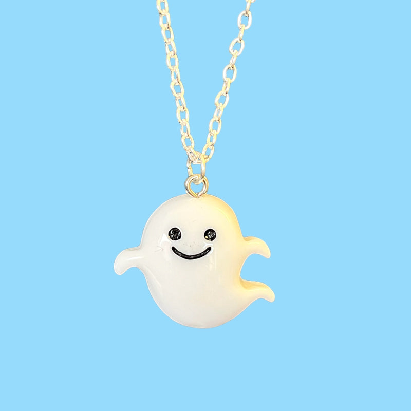 Cute White Ghost Necklace