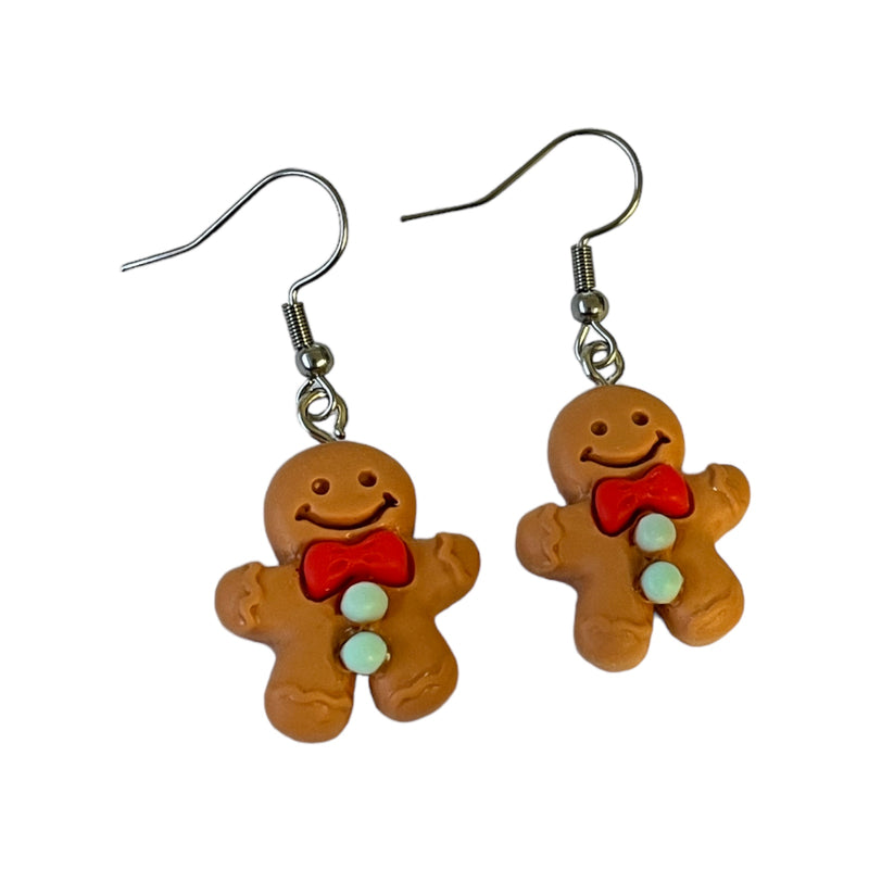 Gingerbread Man Earrings