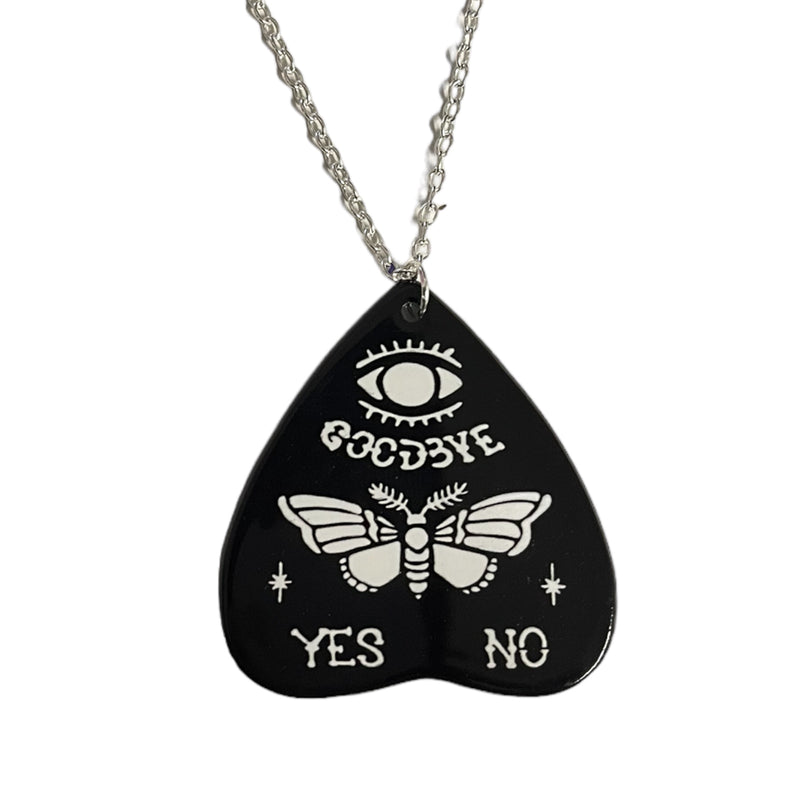 Black Ouija Planchette Necklace