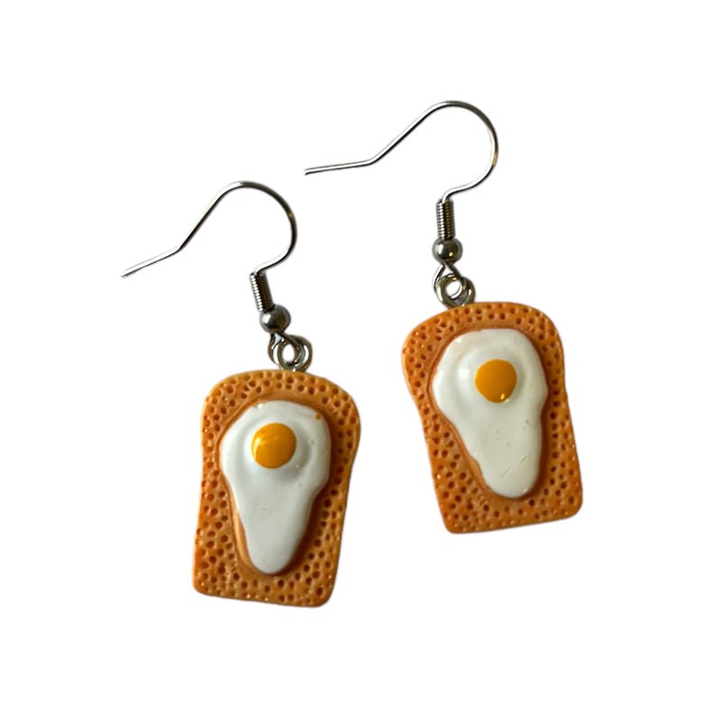 Eggs on Toast Earrings