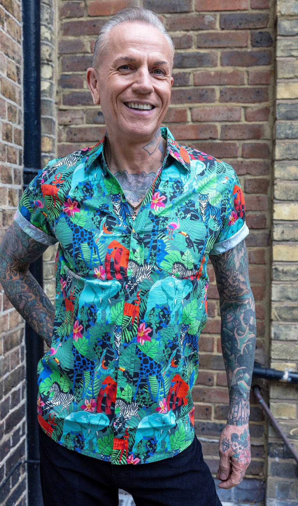 Jungle Print Shirt by Run and Fly