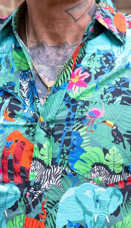 Jungle Print Shirt by Run and Fly