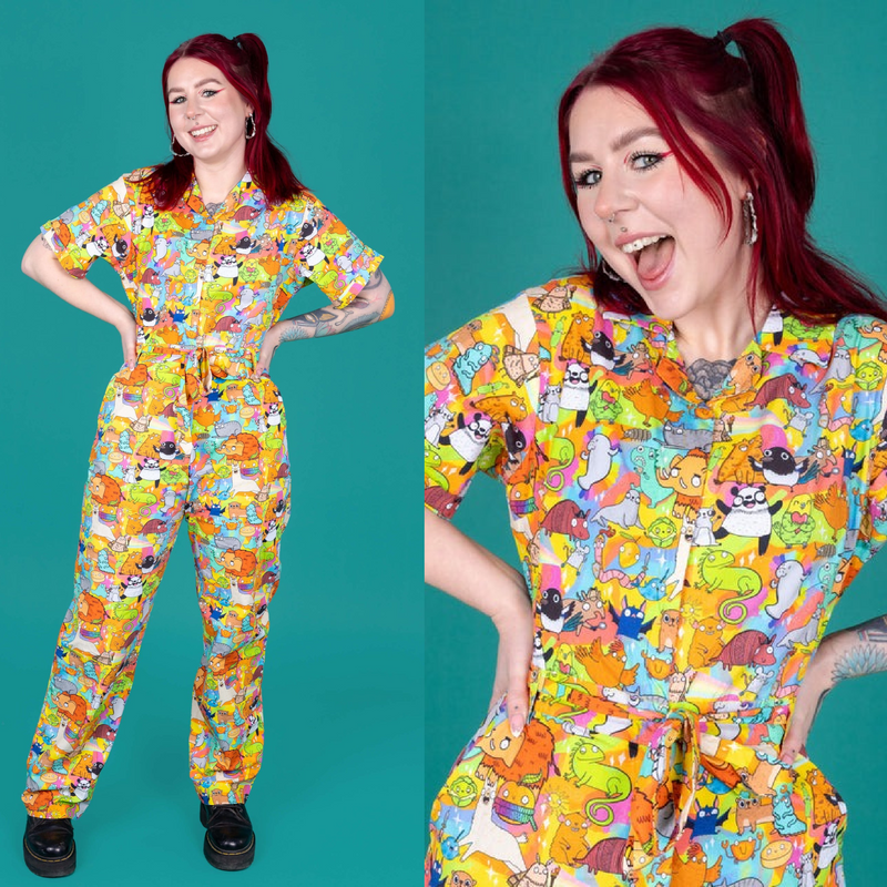 Run and Fly X Katie Abey Weird and Wonderful Print Jumpsuit - New Improved Fit