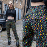 Death Head Moth Print Straight Leg Jeans by Run and Fly