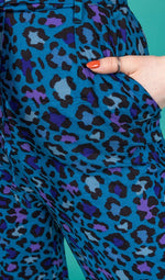 Run and Fly Atlantic Blue Leopard Print Jumpsuit