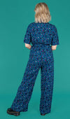 Run and Fly Atlantic Blue Leopard Print Jumpsuit