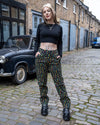 Death Head Moth Print Straight Leg Jeans by Run and Fly