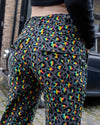 Death Head Moth Print Straight Leg Jeans by Run and Fly