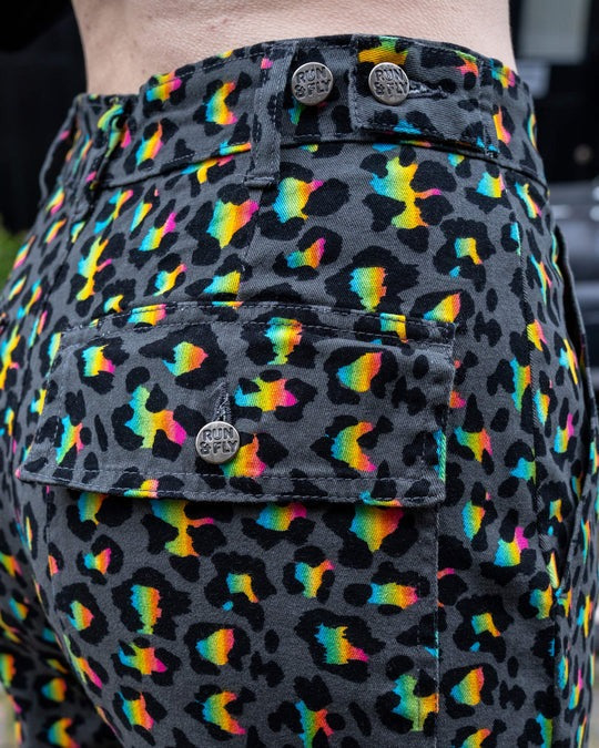 Death Head Moth Print Straight Leg Jeans by Run and Fly