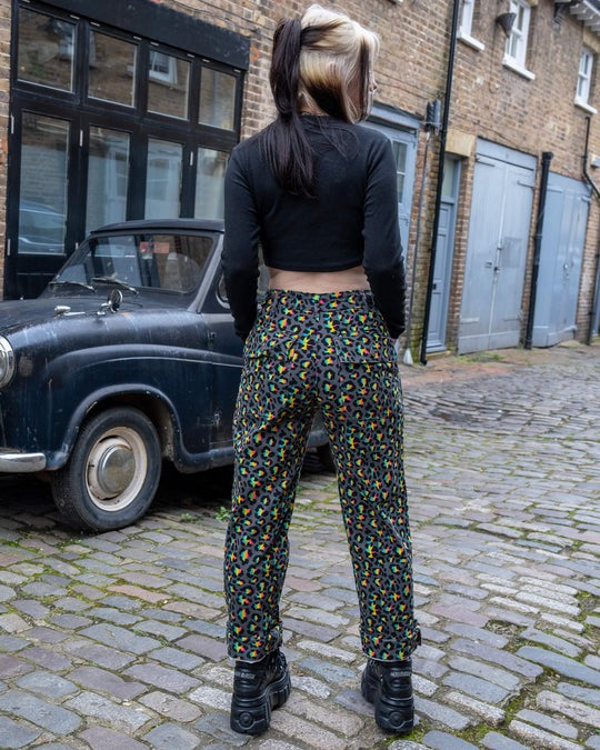 Death Head Moth Print Straight Leg Jeans by Run and Fly