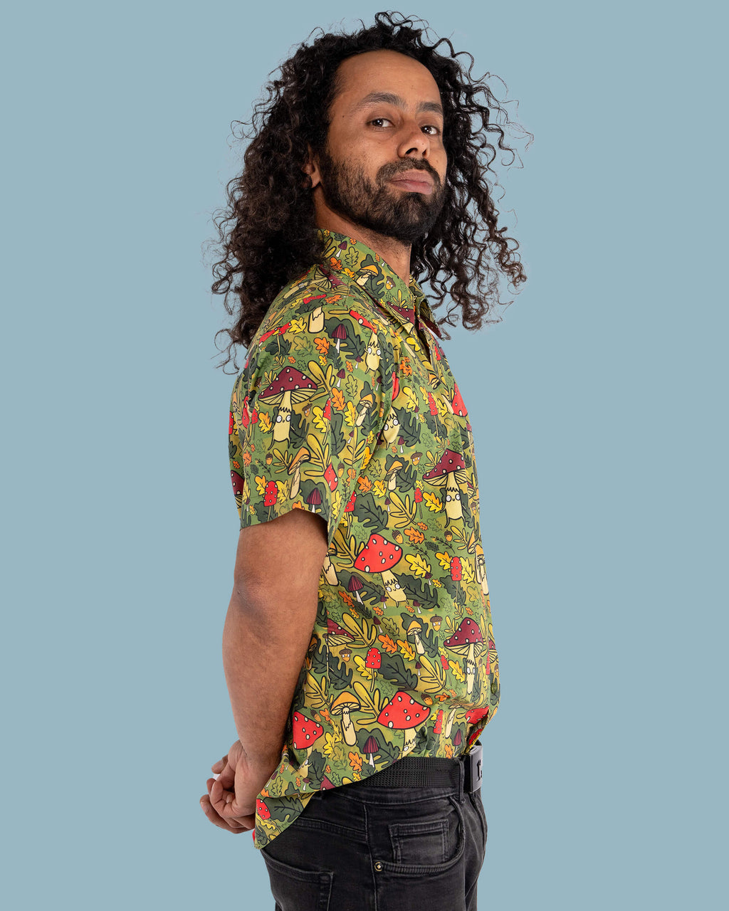 Mushroom Bois Print Shirt by Run and Fly X Katie Abey