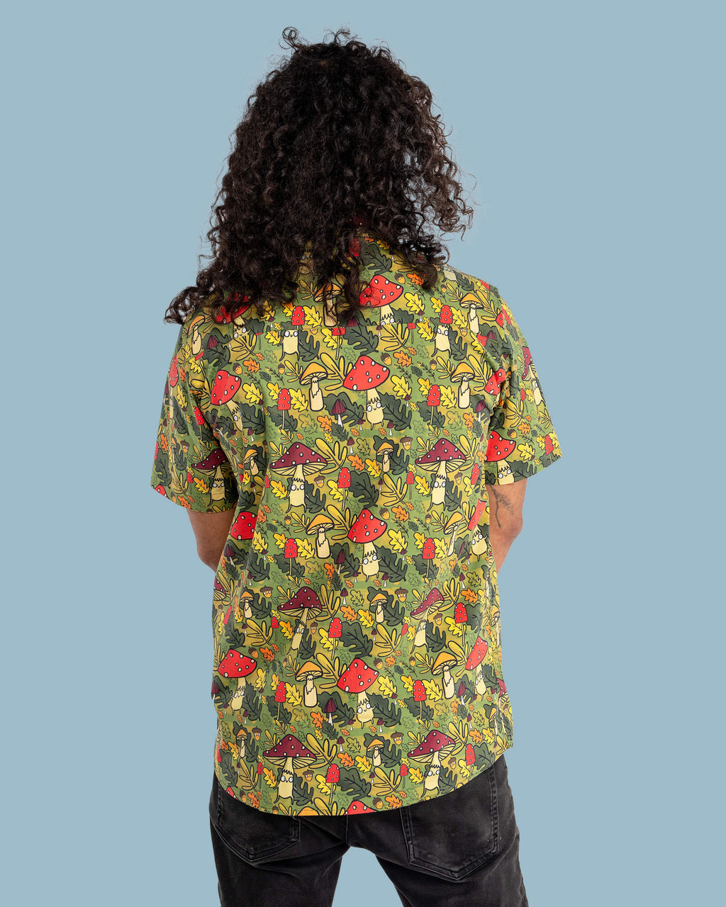 Mushroom Bois Print Shirt by Run and Fly X Katie Abey