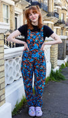 Magic Mushrooms Stretch Twill Dungarees by Run and Fly