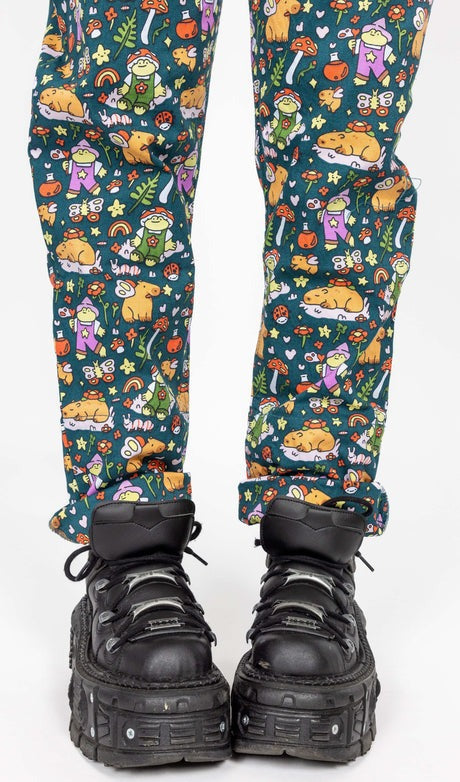 Capybara Fairies Print Twill Cotton Dungarees by Run and Fly X Nimbob