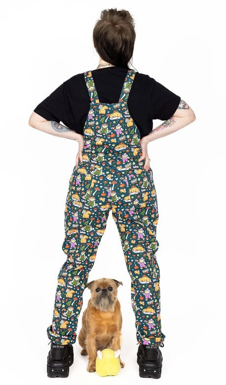 Capybara Fairies Print Twill Cotton Dungarees by Run and Fly X Nimbob