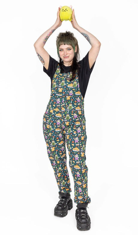 Capybara Fairies Print Twill Cotton Dungarees by Run and Fly X Nimbob