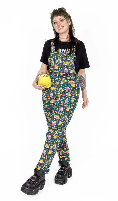 Capybara Fairies Print Twill Cotton Dungarees by Run and Fly X Nimbob