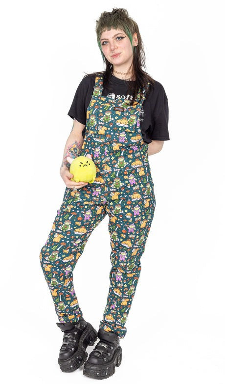 Capybara Fairies Print Twill Cotton Dungarees by Run and Fly X Nimbob