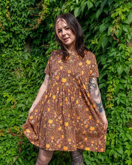 Run and Fly Pumpkin Print Smock Print Dress 8 10 12 14 16 18 20 22 24 Cute Quirky Alt Minimum Mouse Run and Fly Pumpkin Print Smock Print Dress 8 10 12 14 16 18 20 22 24 Cute Quirky Alt Minimum Mouse