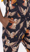 What A Hoot Owl Print Stretch Twill Cotton Dungarees by Run and Fly