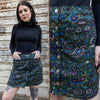 Forest Green Paisley Print Button Front Skirt by Run and Fly