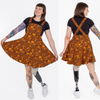 Run and Fly Autumn Pumpkin Print Flared Pinafore Dress