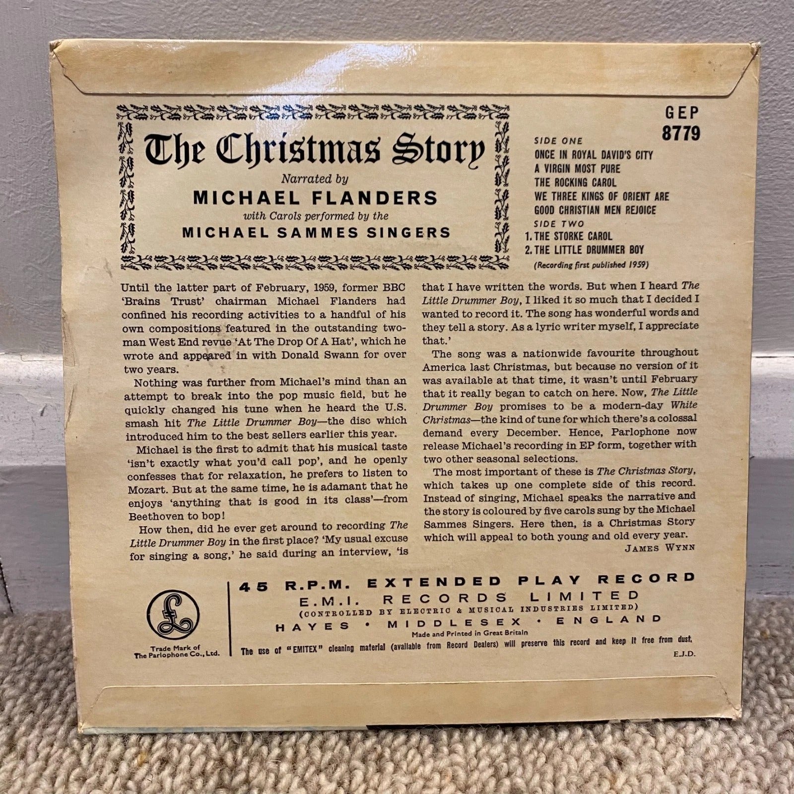 Michael Flanders - The Christmas Story Vinyl 7" Single