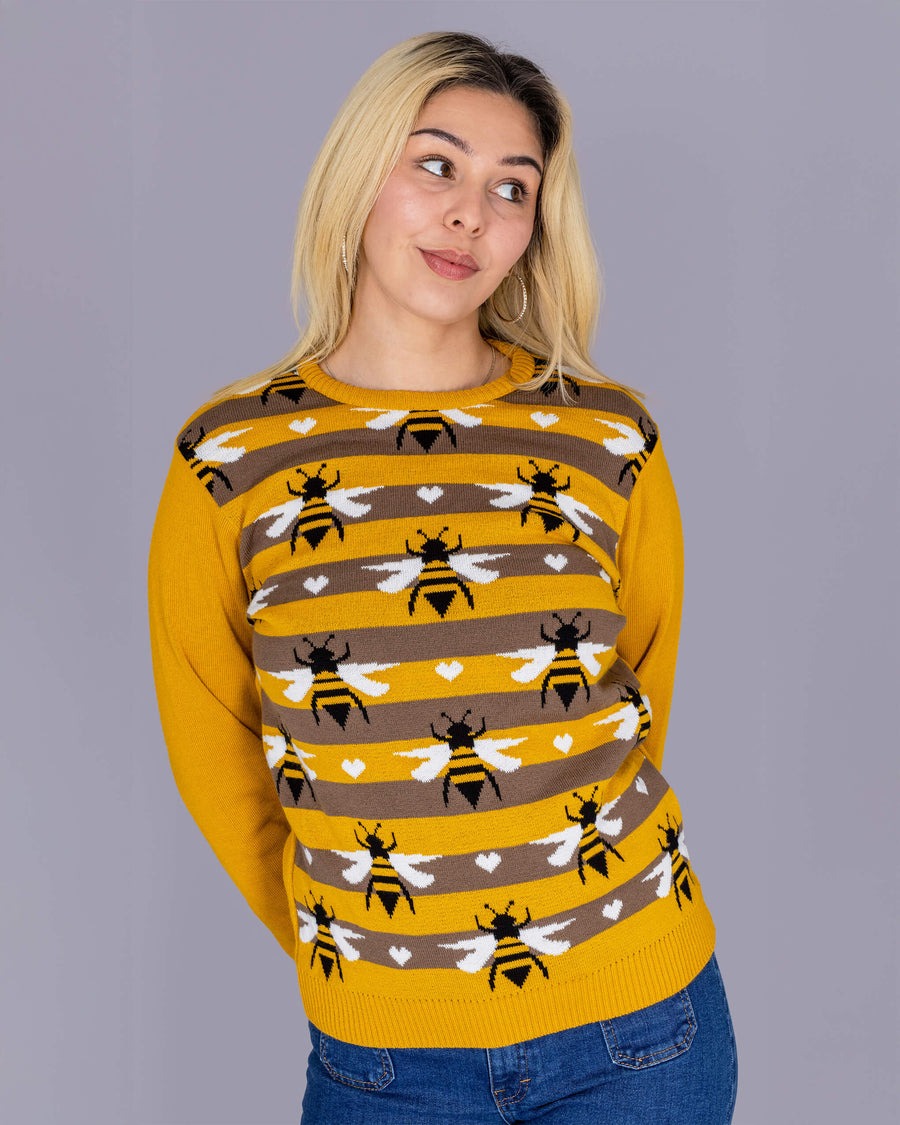 Yellow Stripe Bee Jumper by Run and Fly