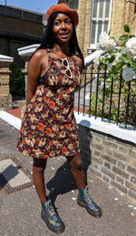 Island Time Sloth Print Dungaree Pinafore Dress by Run and Fly