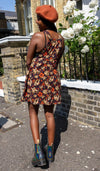 Island Time Sloth Print Dungaree Pinafore Dress by Run and Fly