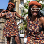 Island Time Sloth Print Dungaree Pinafore Dress by Run and Fly