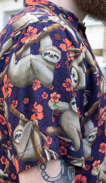 Island Time Sloth Print Shirt by Run and Fly