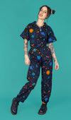 Run and Fly Cosmic Space Print Jumpsuit